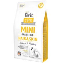 Brit Care 2x2 kg Mini Hair Skin Deri Tüy Sağlığı Tahılsız Somonlu Küçük Irk Köpek Maması