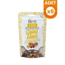 Brit Care 6x50 gr Shiny Hair Kedi Bisküvisi