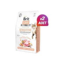Brit Care Hipoalerjenik Sensitive 2×2 kg Hindi ve Somonlu Tahılsız Hassas Kedi Maması