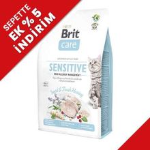 Brit Care Sensitive Hypoallergenic Böcek Ringa Balıklı Alerji Kontrolü 2 kg Tahılsız Kedi Maması + Mendil