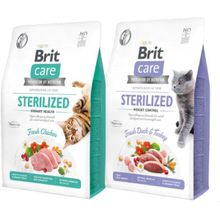 Brit Care Sterilized Urinary Tavuklu 2 kg + 2 kg Sterilized Tahılsız Ördekli Kedi Maması