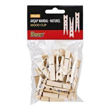 Brons BR-906 Küçük Natural Ahşap Mandal