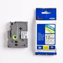 Brother P-TOUCH TZE-131 TZE-TAPE 12 mm Şeffaf Üzerine Siyah Laminasyonlu Etiket