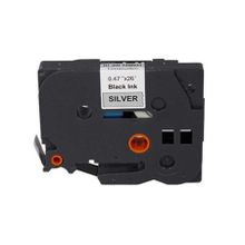 Brother P-Touch TZE-M931 Mat Gümüş Üzerine Siyah 12 mm 8 mt Muadil Etiket