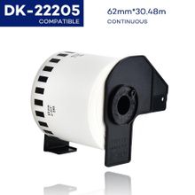 Brother QL-1060N DK-22205 62 mm Sürekli Form 30 m Muadil Termal Etiket