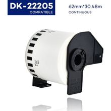 Brother QL-500W DK-22205 62 mm Sürekli Form 30 m Muadil Termal Etiket