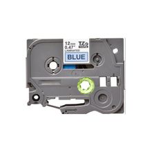 Brother TZE-531 12 mm Mavi Üzerine Siyah Laminasyonlu Muadil Etiket