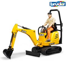 Bruder 62002 JCB Küçük Kepçe 8010 CTS ve İnşaat İşçisi Bworld