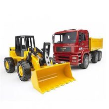 Bruder FR-130 Kepçe İş Makinası + BR02752 Kamyon