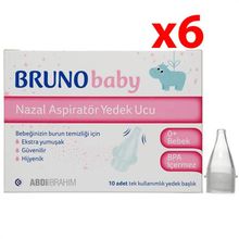 Bruno Baby Nazal 10'lu 6 Adet Aspiratör Yedek Uç
