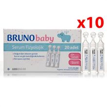 Bruno Baby Serum Fizyolojik 20x5 ml 10'lu Burun Damlası