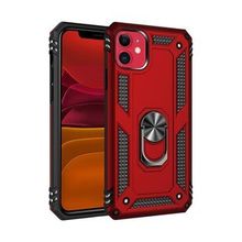 BSSM iPhone 11 Sofya Yüzüklü Silikon Kapak Kırmızı Kılıf