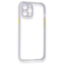 BSSM iPhone 12 Miami Şeffaf Silikon Lila Kılıf