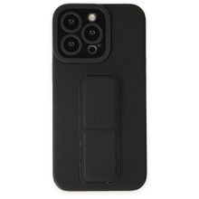 BSSM iPhone 13 Pro Max Mega Standlı Silikon Siyah Kılıf