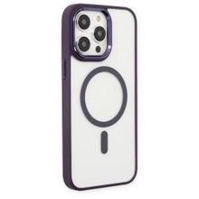 BSSM iPhone 13 Pro Room Magneticsafe Silikon Derin Mor Kılıf