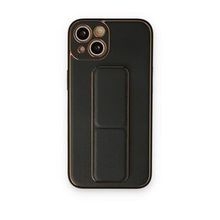 BSSM iPhone 14 Coco Deri Standlı Kapak Siyah Kılıf