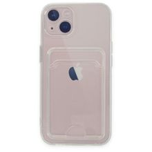 BSSM iPhone 14 Kart Şeffaf Silikon Şeffaf Kılıf