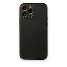 BSSM iPhone 14 Pro Coco Deri Silikon Kapak Siyah Kılıf