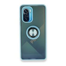 BSSM Montreal Yüzüklü Silikon Kapak - Buz Mavi Xiaomi Redmi K40 Kılıf