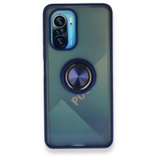 BSSM Montreal Yüzüklü Silikon Kapak - Lacivert Xiaomi Redmi K40 Kılıf