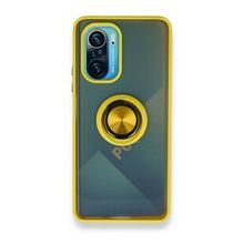 BSSM Montreal Yüzüklü Silikon Kapak - Sarı Xiaomi Redmi K40 Kılıf