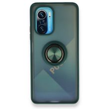 BSSM Montreal Yüzüklü Silikon Kapak - Yeşil Xiaomi Redmi K40 Kılıf