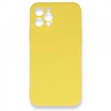 BSSM Nano içi Kadife Silikon - Sarı iPhone 12 Pro Max Kılıf