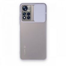 BSSM Palm Buzlu Kamera Sürgülü Silikon - Lila Xiaomi Redmi Note 11 Pro Plus 5G Kılıf