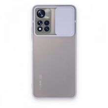 BSSM Palm Buzlu Kamera Sürgülü Silikon - Lila Xiaomi Redmi Note 11T Kılıf