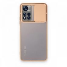 BSSM Palm Buzlu Kamera Sürgülü Silikon - Pembe Xiaomi Redmi Note 11 Pro Plus 5G Kılıf