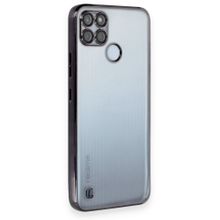 BSSM Realme C25Y Razer Lensli Silikon Siyah Cep Telefonu Kılıfı