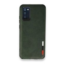 BSSM Samsung Galaxy A03S Loop Deri Silikon Yeşil Kılıf