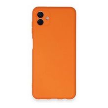 BSSM Samsung Galaxy A04 Nano içi Kadife Silikon Turuncu Kılıf