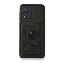 BSSM Samsung Galaxy A22 Pars Lens Yüzüklü Silikon Siyah Kılıf
