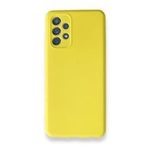BSSM Samsung Galaxy A32 Nano İçi Kadife Silikon Sarı Kılıf
