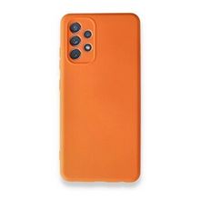 BSSM Samsung Galaxy A32 Nano İçi Kadife Silikon Turuncu Kılıf