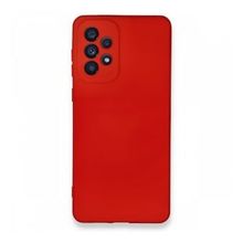 BSSM Samsung Galaxy A33 5G Nano İçi Kadife Kırmızı Silikon Kılıf
