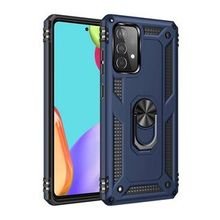 BSSM Samsung Galaxy A33 5G Sofya Yüzüklü Silikon Kapak Lacivert Kılıf