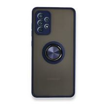 BSSM Samsung Galaxy A72 Montreal Yüzüklü Silikon Kapak Lacivert Kılıf
