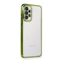 BSSM Samsung Galaxy A73 5G Razer Lensli Silikon Yeşil Cep Telefonu Kılıfı