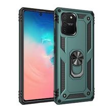 BSSM Samsung Galaxy A91 S10 Lite Sofya Yüzüklü Silikon Kapak Yeşil Kılıf
