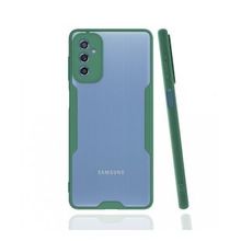 BSSM Samsung Galaxy M52 5G Platin Silikon Yeşil Kılıf