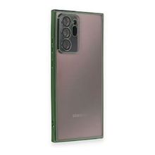 BSSM Samsung Galaxy Note 20 Ultra Razer Lensli Silikon Yeşil Kılıf