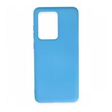 BSSM Samsung Galaxy S20 Ultra Nano İçi Kadife Mavi Silikon Kılıf