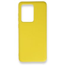 BSSM Samsung Galaxy S20 Ultra Nano İçi Kadife Silikon Sarı Kılıf