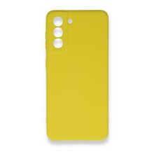 BSSM Samsung Galaxy S21 FE Nano İçi Kadife Silikon Sarı Kılıf
