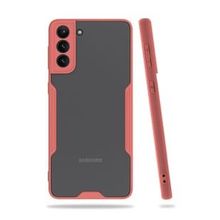 BSSM Samsung Galaxy S21 Plus Platin Silikon Pembe Kılıf