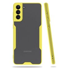 BSSM Samsung Galaxy S21 Plus Platin Silikon Sarı Kılıf
