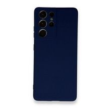 BSSM Samsung Galaxy S21 Ultra Nano İçi Kadife Silikon Lacivert Kılıf