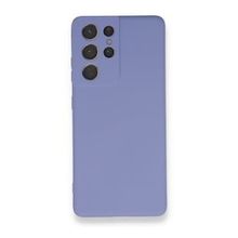 BSSM Samsung Galaxy S21 Ultra Nano İçi Kadife Silikon Lila Kılıf